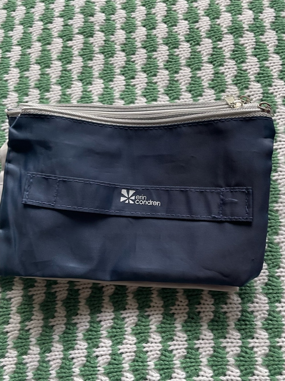 Erin Condren Navy Ombre Pouch with Zippers